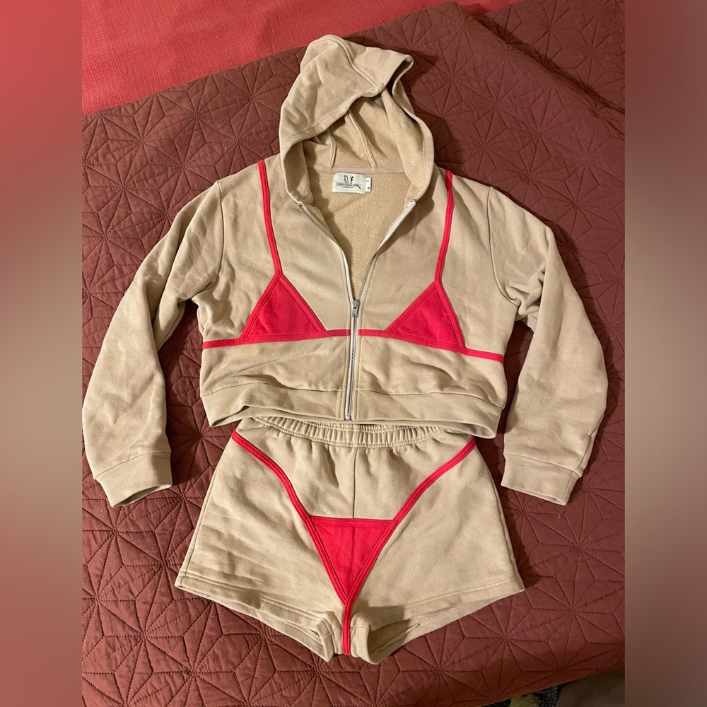 Fashion Brand Company bikini bod sweatshirt and shorts set